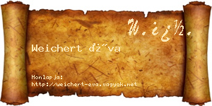 Weichert Éva névjegykártya